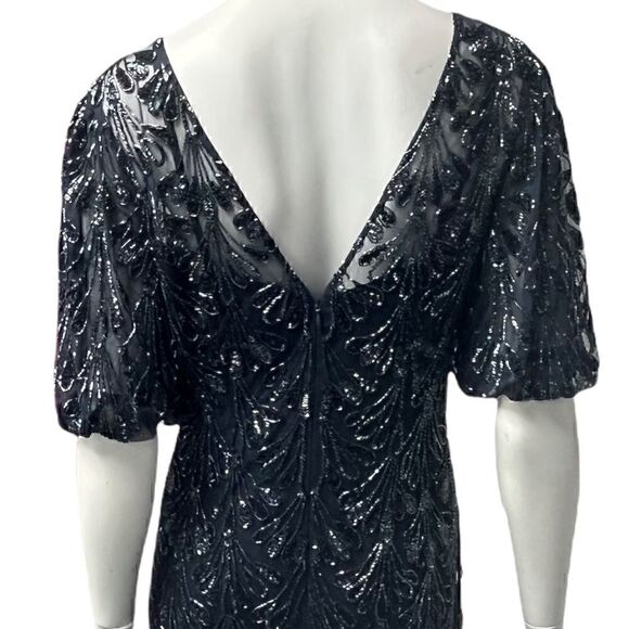 Aidan Mattox Fully Beaded Shift Gown - Picture 6 of 8